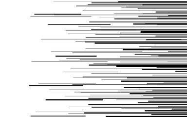 Speed lines Vector texture Comic speed lines background Black elements on white background