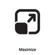 © TOPVECTORSTOCK - Maximize icon vector isolated on white background, logo concept of Maximize sign on transparent background, black filled symbol