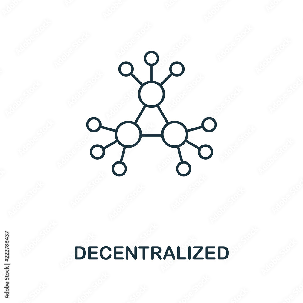 Decentralized outline icon. Monochrome style design from crypto currency  icon collection. UI. Pixel perfect simple pictogram outline decentralized  icon. Web design, apps, software, print usage. Stock Vector | Adobe Stock