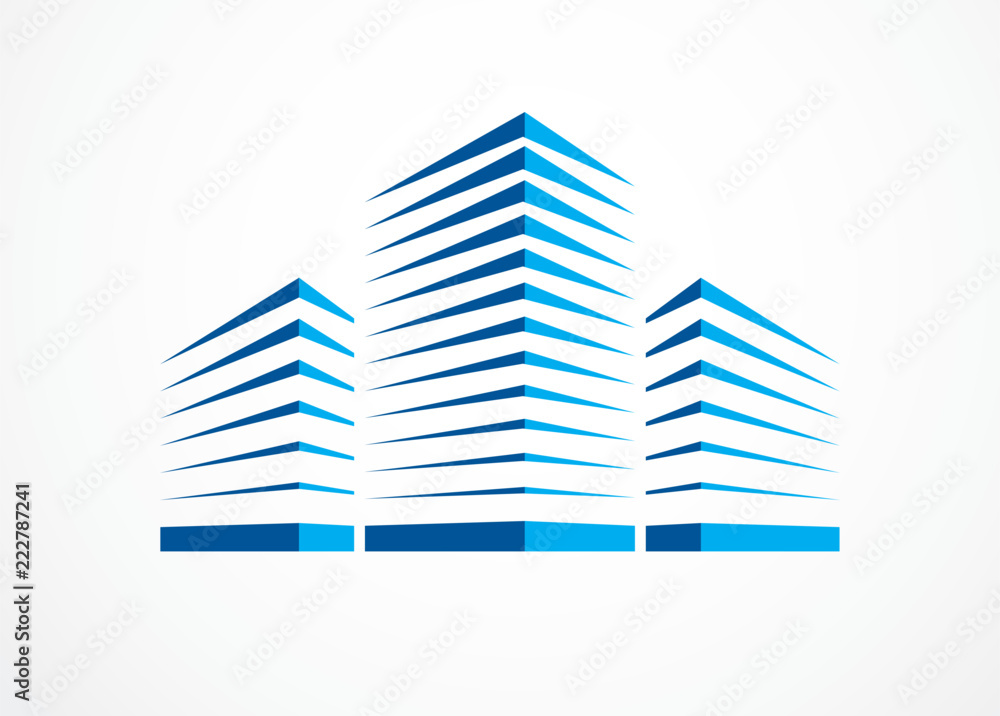 Business building, modern architecture vector illustration. Real estate ...