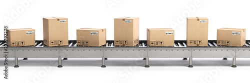 Fotomural E-commerce, delivery and packaging service concept