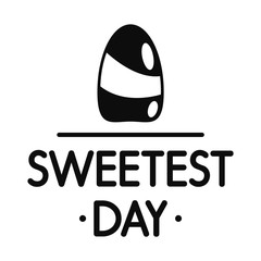 Canvas Print - Sweet candy day logo. Simple illustration of sweet candy day vector logo for web design isolated on white background