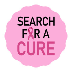 Poster - Search for a cure logo. Realistic illustration of search for a cure vector logo for web design isolated on white background