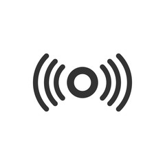 motion sensor icon in flat style. sensor waves vector illustration on white isolated background. sec