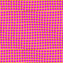 Optical Illusions Image Moving. Pattern With Circles Of Pink Color