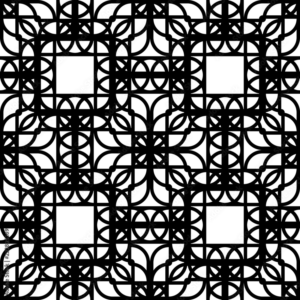 Design seamless monochrome geometric pattern Stock Vector | Adobe Stock