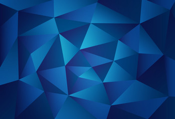 Wall Mural - Abstract Dark Blue Triangular Polygons Pattern