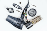 Fototapeta  - Hairdryer in a disassembled condition.
