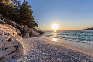 Wall Mural - marble beach (saliara beach), Thassos Island, Greece