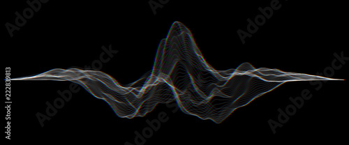 Fotografía Futuristic Hud, ui vector grid