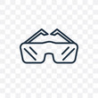 safety glasses icon isolated on transparent background. Simple and editable safety glasses icons. Modern icon vector illustration.