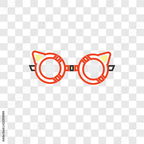 Fotografía Reading glasses vector icon isolated on transparent background, Reading glasses