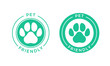 Pet friendly logo icon for Pets allowed hotel sign.