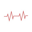 © GlopHetr - Heartbeat icon. Vector illustration, flat design.