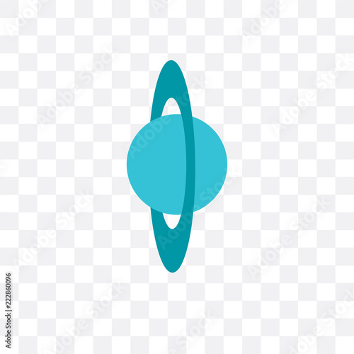 Fotografia Uranus vector icon isolated on transparent background, Uranus logo design