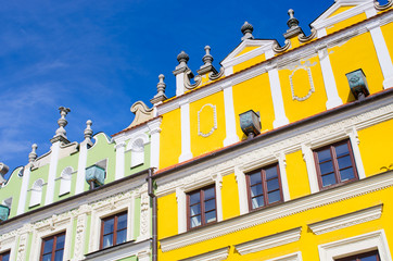 Poster - Details of houses in Zamosc, Poland