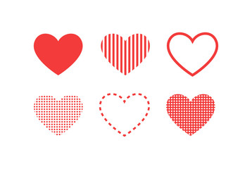 Wall Mural - like and heart icon. live stream video, chat, likes. social nets like red heart web buttons isolated