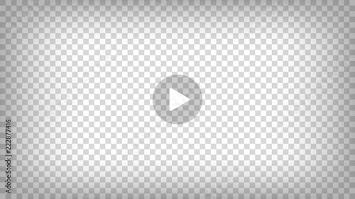 Fotografía Play video sign vector on transparent background.