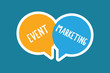 © Artur - Writing note showing Event Marketing. Business photo showcasing describes process of developing display to promote product.