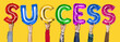 © Rawpixel.com - Hands showing success balloons word