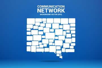 Poster - group of speech bubble icon shape to big bubble . concept of communication network. 