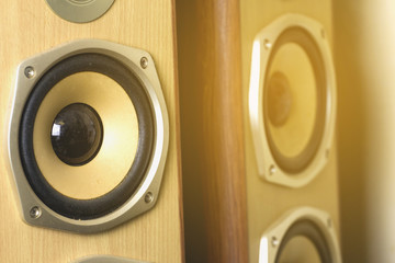 Audio speakers in the room.