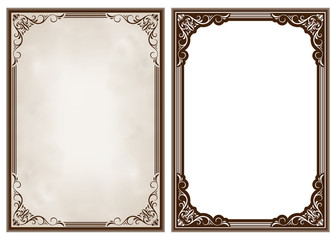 Sticker - decorative frame in vintage style