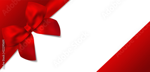 Voucher Gift Certificate Coupon Template Red Bow Ribbon On Voucher Gift Certificate Coupon Template Red Bow Ribbon On White Background
