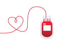 Donate Blood For Sharing Love, Blood Donation Vector