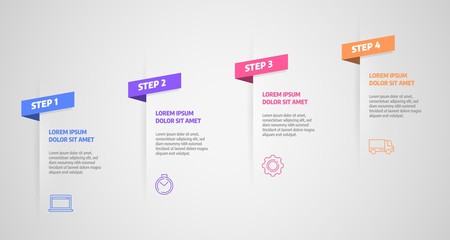Wall Mural - business concept with steps or processes. infographics design vector and marketing icons can be used