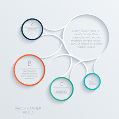 Wall Mural - Vector colorful text box, trendy colors