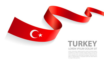 Wall Mural - Vector Banner with Turkey Flag colors