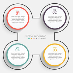 Wall Mural - Vector colorful info graphics for your business presentations.