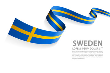 Wall Mural - Vector Banner with Sweden Flag colors