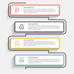 Wall Mural - Vector colorful info graphics for your business presentations.