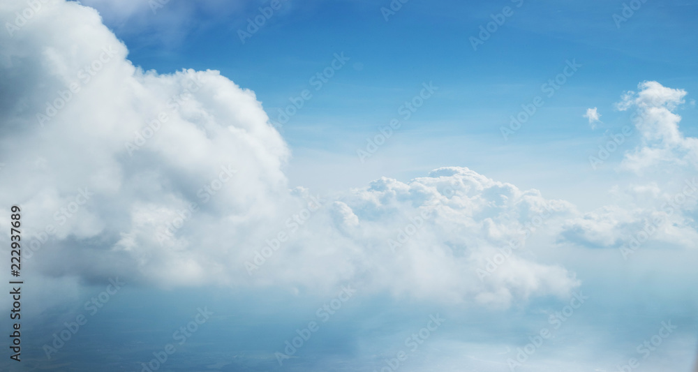 Blue sky and clouds background with lots of copy space. Stock Photo ...