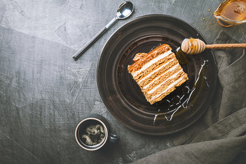 Sweet homemade honey cake