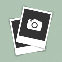 Wall Mural - retro photo frames with shadows. vector illustration