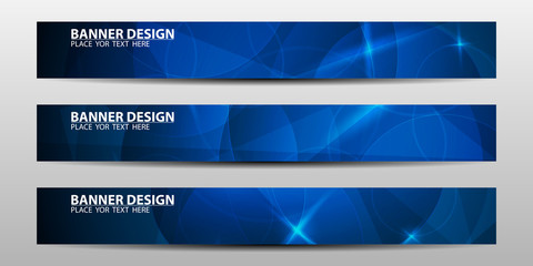 Wall Mural - abstract banner design with blue geometric background.vector illustration