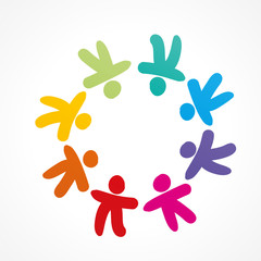 Naklejka na meble set silhouette colorée