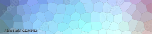 Abstract illustration of blue green white and red pastel Middle size hexagon ...