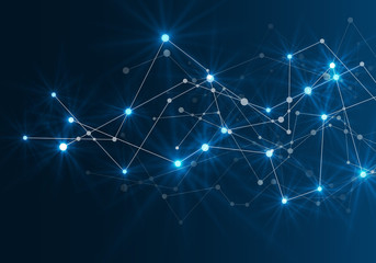 Abstract futuristic network. Vector illustration.