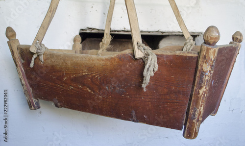 old wooden cradle