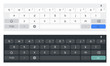 © lembergvector - Vector White and dark horizontal mobile keyboard template.