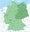Karte von Deutschland - Ost/ West - Neue Bundesländer - interaktiv