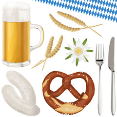 Wall Mural - collection Oktoberfest objects