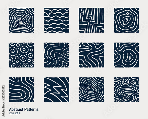 Fotomural Collection of hand-drawn abstract scientific illustrations