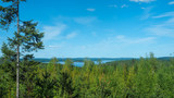 Fototapeta Las - beautiful view at lake päijänne in finland
