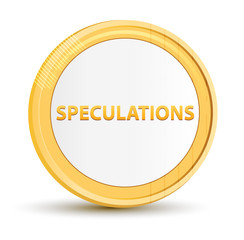 Wall Mural - Speculations gold round button