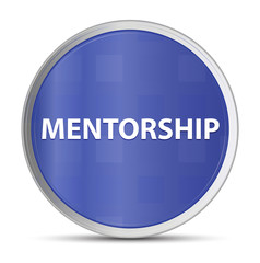 Wall Mural - Mentorship blue round button